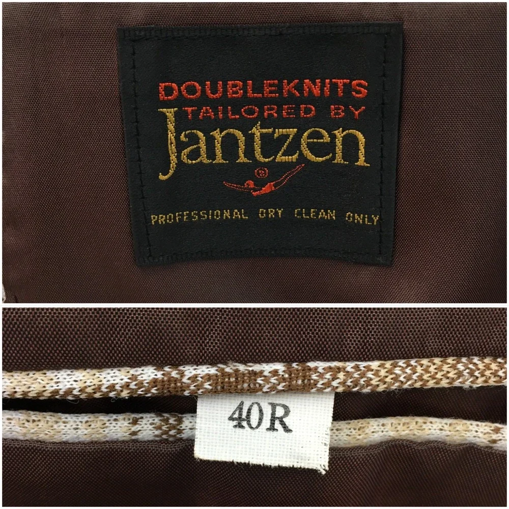 VINTAGE 70s Mens Blazer Sport Coat‎ Casual Jacket Size 40R Classic Button Suit - Picture 10 of 12